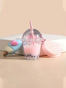 可爱钥匙扣冰淇淋珍珠奶茶饼干粉色钥匙扣，夏季旅行包配件，返校礼物，返校旅行用品 - 彩色 - 查看 5
