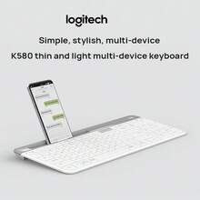 Logitech 無線鍵盤K580 簡約纖薄 低位鍵軸 小巧設計 流暢輸入 雙模式連接 自動休眠功能 支援多種作業系統 黑色 - 黑色 - 查看 5
