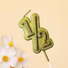 1/2 Geometric Number Candles | Rose Gold/Blue/Gold/Pink | Birthday Cupcake Decorations | Birthday Cake Decorations, Anniversary, Party Decorations, Birthday Party Gifts, Party Favors, Gender Reveal Party, Bachelorette Party, Graduation - Princess Theme, Multipurpose Celebration Candles, Birthday Candles, Birthday Decorations, Happy Birthday, Room Decorations - Multicolor - View 12