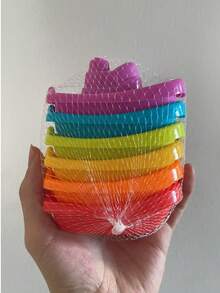 婴儿洗澡玩具，小火车船洗澡玩具 6 件装，可爱游泳水浴玩具，适合幼儿男孩女孩玩具，婴幼儿乐趣无穷