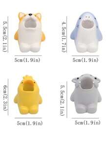1pc Creative Cartoon Animal Toothbrush Holder, Adorable Storage Rack, Multiple Colors Back To School