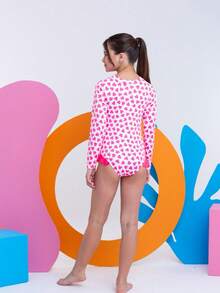 CHILDREN'S LONG SLEEVE SWIMSUIT WITH ZIPPER UV PROTECTION THERMAL