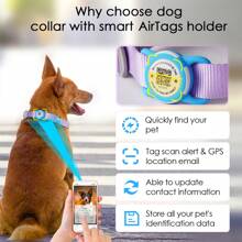 1pc Smart ID Dog Collar - With Pet ID Tag And Retrieval Feature. Scan The QR Code To Make A Phone Call To The Owner, Essential For Recovering Lost Pets. Dog Accessories, Dog Supplies, Puppy Items.