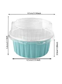 10pcs Mini Aluminum Foil Baking Cups With Lids, Caramel Pudding Paper Cups, Cake Molds Suitable For Party, Gifts, Birthday