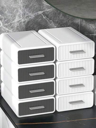 1 Stück silber Metall Schubladen Schreibtisch Organizer Box, leichte Luxus Kosmetik Aufbewahrungsbox für Studentenschreibtisch, Büromaterial