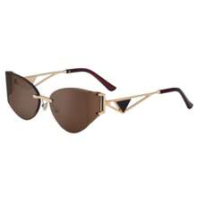1pc New Stylish Cat Eye Frameless For Women, Casual Retro Party Cute Sexy Street Elegant High-End Glasses, Suitable For Daily Wear, Outdoor Activities