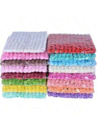 12 pièces/sac (144 têtes) Bouquet de fleurs en mousse artificielles MINI Ours en peluche de roses Matériel de couronne DIY Boîte de bonbons Accessoires Décoration de mariage à domicile Fleur de poignet de mariée Fleur de poitrine Matériel de fleur pour la tête Décoration de la Saint-Valentin Nouvel An Accessoires de gâteau pour fête d'anniversaire