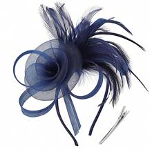 1 Pc Fascinator Hats Feather Flower Hair Clip Wedding Tea Party Kentucky Derby Headband For Girls And Women Fascinator Hat Halloween