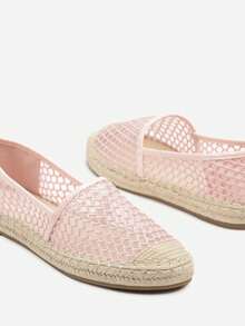 Women's Bohemian Style Hollow Out Slip-On Flat Shoes - Pink - View 4