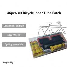 46pcs/Set Bicycle Tire Repair Tool Kit, Bicycle Maintenance Tool Set, Mountain Bike Repair Kit - Clear - View 3