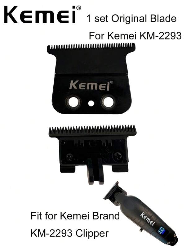 Kemei Kemei Brand KM-2293 Original Blade Replacement 2293 Original Blade Clipper Head 0mm T-Shaped Blade Hair Trimmer's Knife Head Original Part For KM-2293 Accessories