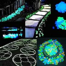 100PC/50pcs/20PCS/The Colour Is Random.Glow In The Dark Pebbles Stones For Microlandscape Aquarium Decor, Outdoor Garden Lawn Pathway, Luminous Pebbles, Beach Essentials Swimming Games - Multicolor - View 1