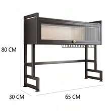 Multipurpose Kitchen Sink Rack, Counter-Top Dish Rack, Drain Board, Storage Shelf - Black - View 6