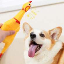 1pc Scream Chicken Squeezy Toy, Interactive Pet Toy To Entertain Dogs Cats, Squeak Toy To Relieve Stress And Tension, Funny Gag Toy