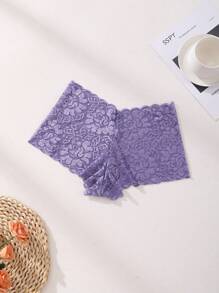7 PCS Women's Sexy Lace Splicing Boxer Shorts Mid Waist Seamless Panties Comfortable And Breathable Briefs Tummy Control &Butt Lifter Stretch Underwear Lingerie