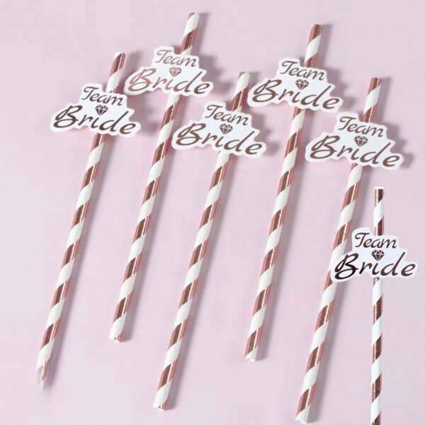 Bride Tribe Straws (6-Pcs) – Fun & Festive Party Straws For Bachelorette Parties, Bridal Showers & Hen Nights & Wedding Celebrations!,School Supplies