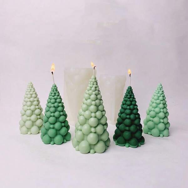 Tree-Shaped Candle Silicone Mold, Tree-Shaped Fragrance Candle Silicone Mold DIY Hand-Made Tree-Shaped Decoration Display Mold,