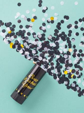 1 件手动爆破五彩纸屑炮发射器，婚礼、生日、拍照亭庆祝派对道具