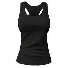 Playera Básica Tirantes Anchos Dama Unitalla Set 3 Pzs    Casual - Blanco y Negro - Ver 3
