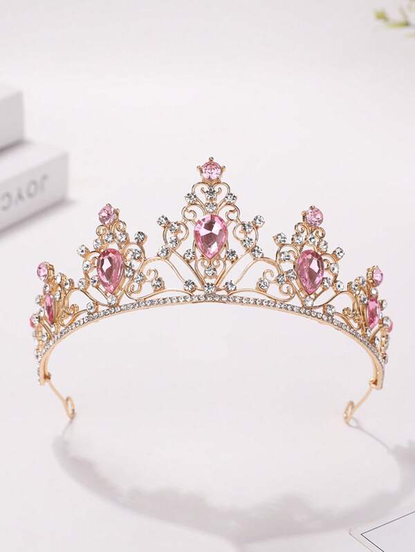 1pc Bridal Headpiece Delicate Luxury Rhinestone Decorated Wedding Hair Accessory Crown Headband