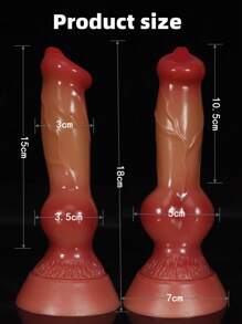 18cm Bunter langer magischer hündchenförmiger Monster Stick Silikon-Dildo, realistisch, tierähnlich, weich und glatt, hautfreundlich, geruchlos, ungiftig, Analdehner, unisex, manuelle Anus-Masturbator, Vagina-Stimulator, Erwachsenen-Erotikprodukte, Sexspielzeug für Anfänger, Frauen/Männer