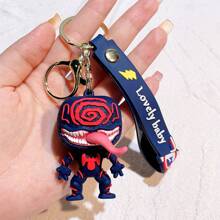 Disney 6 Stil Marvel Charakter Schlüsselanhänger, beeindruckender Film Böser-Villain Silikon Anhänger, Auto Schlüsselanhänger Zubehör, perfektes kleines Geschenk für Freunde