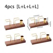 1pc/2pcs/4pcs Solid Wood Creative Vertical Tissue Holder, Napkin Holder For Kitchen Dining Table,Cafe Hotel Restaurant Desktop Napkin Holder, Simple Table Tissue Holder With Wood Base For Paper Napkins, Modern Dispenser For Home Decor