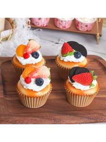 Realistic Cupcake Decor - Perfect For Parties, Holiday Tables, And Celebrations - Reusable And Easy To Clean