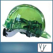 Transparent Safety Helmet, Anti-Crush, Anti-Pressure, Visible, Monitoring, Suitable For Construction Site, Car Riding, Customizable Printing, Protective Hat - Multicolor - View 5