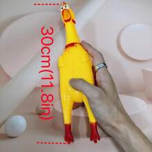 1pc Scream Chicken Squeezy Toy, Interactive Pet Toy To Entertain Dogs Cats, Squeak Toy To Relieve Stress And Tension, Funny Gag Toy