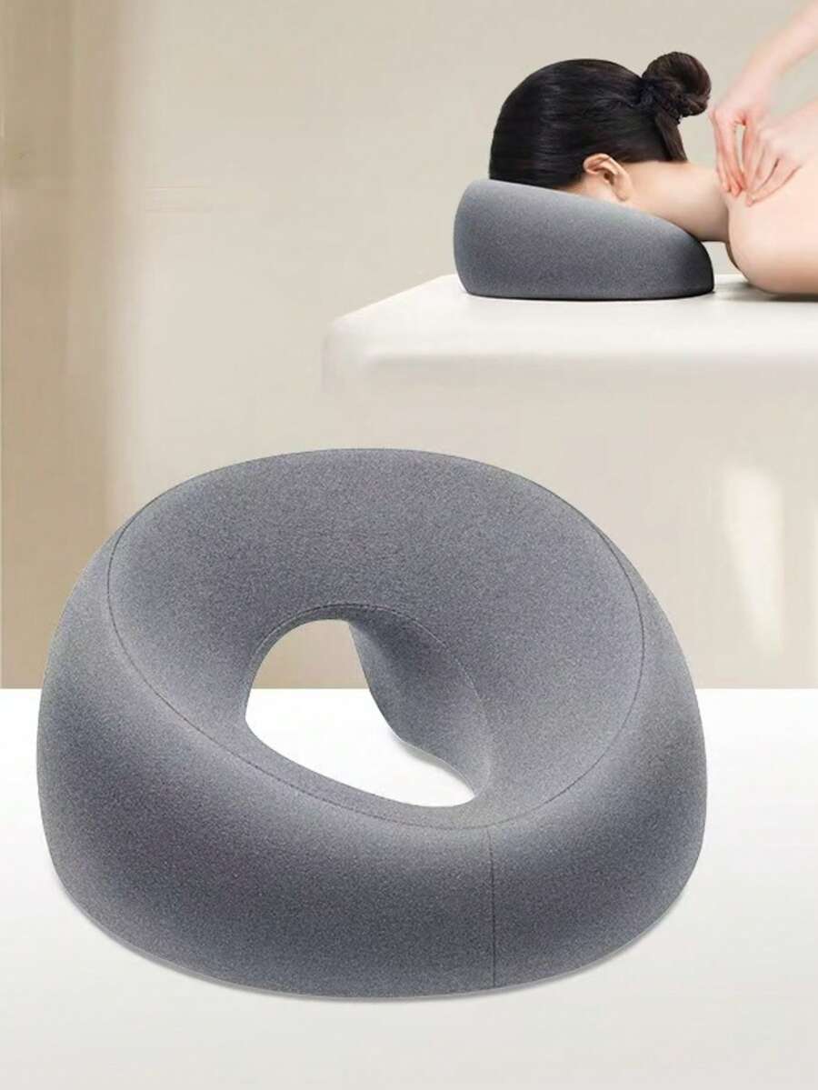 Almohada ergonómica para recostarse, de espuma de memoria transpirable, que brinda soporte para la cabeza, masaje corporal y descanso para el rostro, ideal para salones de belleza - Multicolor - Ver 1