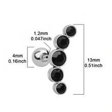 Edelstahl Ohrringe, Ohrknochennägel, modische Damen Strass Ohrringe, Piercing Schmuck Ohrringe