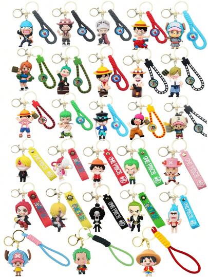 ONE PIECE 44 Styles One Piece Figure PVC Dolls Keychain Pendant Monkey D. Tony Tony Chopper Zoro Cute Bag Hanging Accessories Peripheral Gifts Pirate King Kawaii Anime Figure Doll Model Toys 6-8cm/2.36-3.15inch