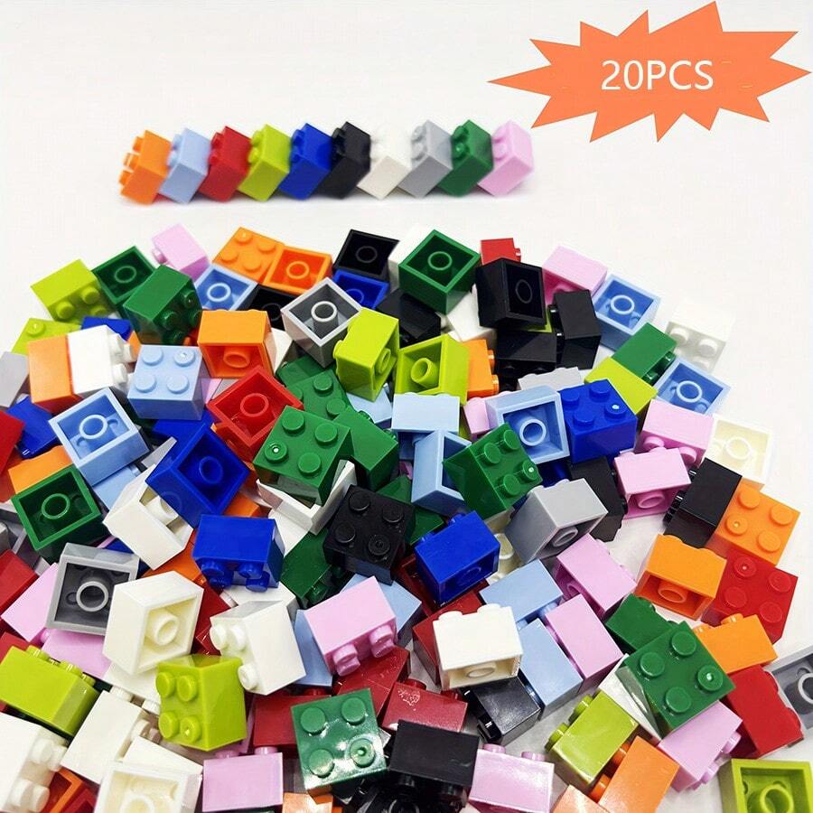 20块2*2点状加厚积木多色积木3003 MOC益智创意DIY散装套装儿童DIY积木玩具 - 彩色 - 查看 1