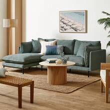 Round Wooden Coffee Table With Base - Multicolor - View 9