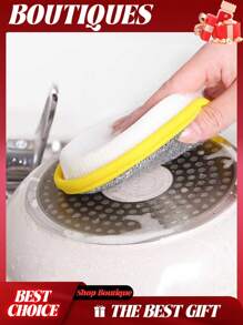 21pcs Double-Sided Dish Sponges With Steel Wire Scrubber, Long-Lasting And Reusable Kitchen Cleaning Sponges For Dishes, Tabletops, Stove Surfaces, Etc.