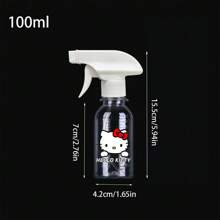 Sanrio 1pc Hello Kitty Portable Mist Sprayer - Fine Continuous Mist, Various Sizes Available, For Hairstyling, Plants, Cleaning, Hair & Skin Care, Reusable, Essential For Hairstyling | Transparent Bottle