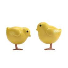 2 Pcs Chicks ABS Resin Figurines Garden Decor Outdoor Balcony Ornament, Sculptures Lightweight Waterproof Cute Home Decorations