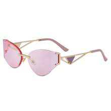 1pc New Stylish Cat Eye Frameless For Women, Casual Retro Party Cute Sexy Street Elegant High-End Glasses, Suitable For Daily Wear, Outdoor Activities