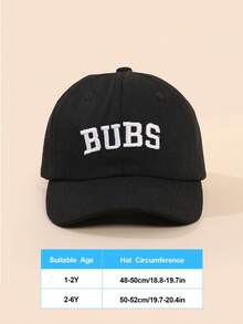 1顶“BUBS”刺绣棒球帽，时尚男女通用可调节户外遮阳帽，适合成人和儿童 - BUBS - 查看 6