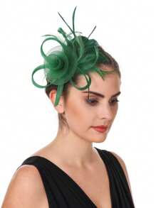 1 Pc Fascinator Hats Feather Flower Hair Clip Wedding Tea Party Kentucky Derby Headband For Girls And Women Fascinator Hat Halloween