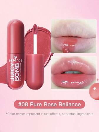  Brillo de labios Essence JUICY BOMB Plumping Lipgloss 08 Minimalist Sexy Rose - 2,6ml