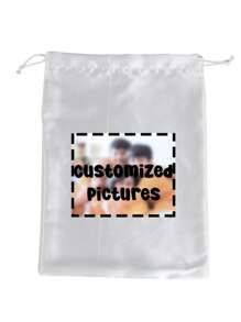 1pc Customized Soft Drawstring Bags For Hair Extensions, Wigs & Tools - Silky Satin Storage Pouches In Pink, Beige, Black, Red - Ideal For Travel & Organization, Personal Care Accessories