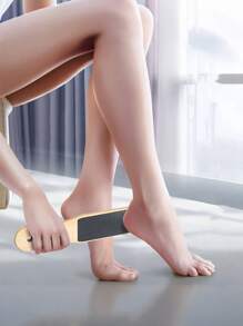 1pc Creative Double Sided Foot Rubbing, Wooden Rubbing Board, Effectively Removes Dead Skin And Calluses, Foot Brush, Nail Care Tool, Suitable For Personal Cleaning At Home