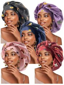 1 件女士缎面睡帽丝绸软帽缎面软帽