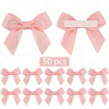 50 件自粘式蝴蝶结带双面胶带 - 多种颜色的优雅礼品包装、工艺品、圣诞节、生日、婚礼装饰 - 耐用塑料材质、无残留、易于使用、工艺项目用品 | 经典蝴蝶结设计 | 光滑质地，适合工艺品 - 彩色 - 查看 13