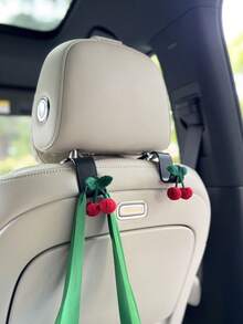 2pcs Car Storage Cherry Hook Car Rear Seat Back Hook Car Interior Storage Supplies - one-size - View 2