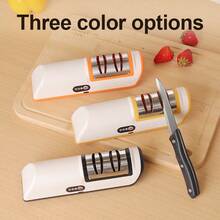 Professional USB Rechargeable Portable Electric Knife Sharpener, Adjustable 20 Degree Straight Blade Sharpener, For Kitchen Knife, Slicer, Santoku, Peeler, Ceramic Knife Sharpening And Polishing Tool, Easy To Use - Multicolor - View 6