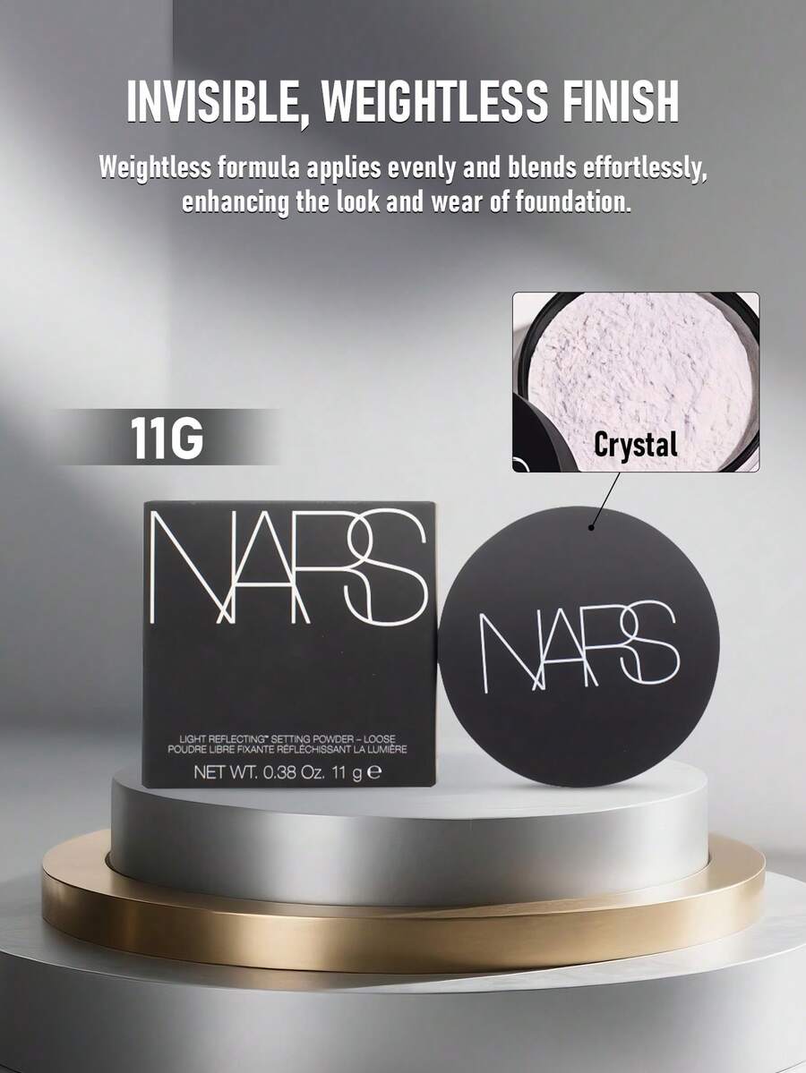 Nars 光感反射散粉 #Crystal (極淺至淺色) 11g/0.38 Oz | 透亮遮瑕 | 瑩亮妝效 | 不致痘、不堵塞毛孔 | 適合所有膚質 | 無反光 | 長效持妝 | 控油不卡粉 - Crystal - 查看 1