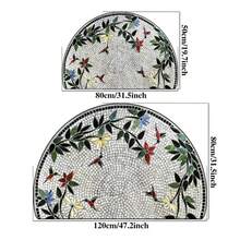 1pc Vintage Brick Pattern Printed Semi-Circular Entryway Rug, Washable Water Absorbent Bathroom Mat, Suitable For Living Room, Bedroom, Bathroom, Kitchen, Home & Room Decor - Multicolor - View 6